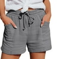thumbnail image 2 of asjyhkr Plus Size Womens Shorts Casual Drawstring Elastic Waist Hiking Camping Beach Shorts with Pockets Summer,S-5XL, 2 of 8