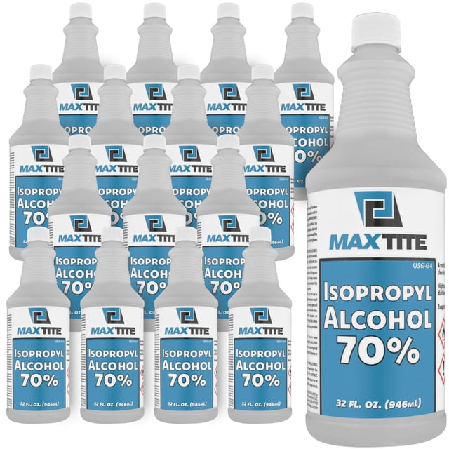 Alcohol isopropílico MAXTITE 70% (16x946 ml) para limpieza de superficies
