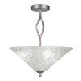 thumbnail image 1 of Toltec Lighting 242-AS-411 Revo Semi-Flush With 3 Bulbs Shown In Aged Silver Finish With 16" Italian BubbleGlass, 1 of 1