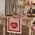 thumbnail image 2 of Table Runners 70 Inches Long Dress Scarves, Valentine's Day Farmhouse Coffee/Dining/Kitchen Table Decor, Holiday Table Runner, Red Love Heart Roses Romantic Vintage 13x70 Inch, 2 of 9