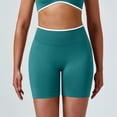 thumbnail image 5 of Breezora Women's Seamless Color Block Yoga Shorts - Scrunch Bum Booty Lifting Gym Shorts with Tummy Control, Workout Tights, 5 of 6