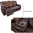 thumbnail image 6 of A Ainehome Living Room Furniture Couch Recliner Set with Console Storage Recliner Sofa and Loveseat Chair Sets Couch for Living Room(C-Brown Leather Sofa), 6 of 8