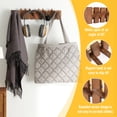 thumbnail image 4 of Qunbio 27 in Wood Wall Mounted Coat Rack, 10 Hooks Piano Coat Rack, Flip Down Wall Hook Rack for Entryway, Living Room, Bedroom, Bathroom, Kitchen, 4 of 12