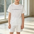 thumbnail image 2 of Jamsmile Toddler Boys Sports Sets Letters Print Short Sleeve Tshirts And Gym Shorts 2pcs Tracksuit Boys Sportswear Outfits Sets, 2 of 4