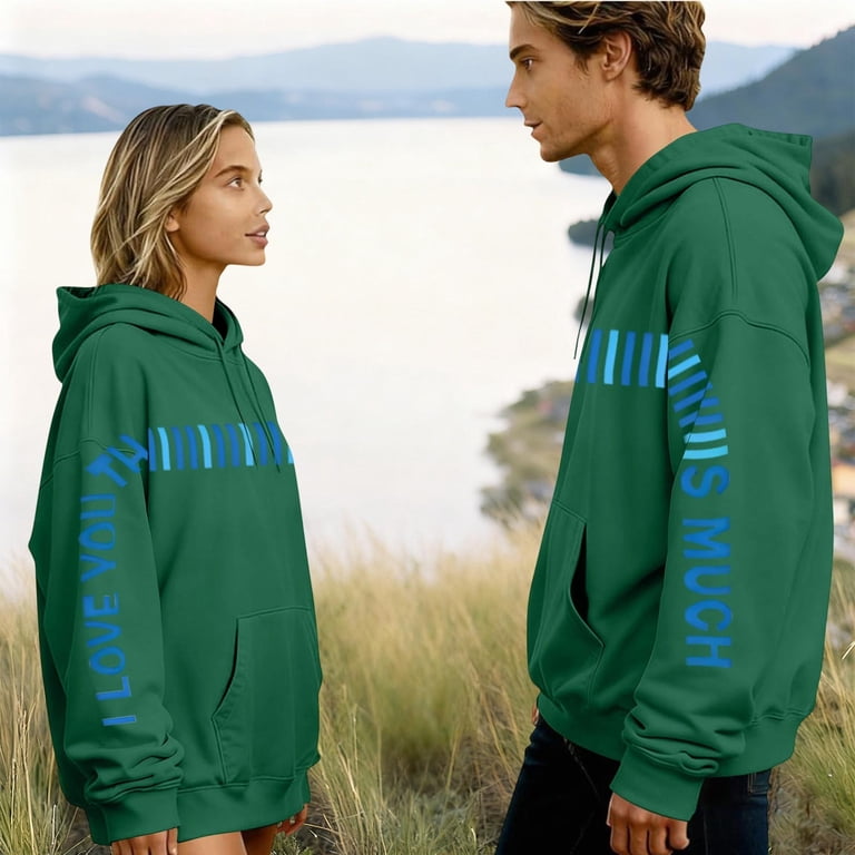 Lcziwo I Love You This Much Sweatshirts Hoodie Pullover for Unisex