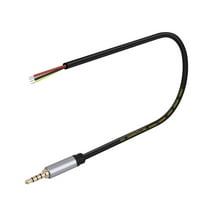 3.5mm to Bare Wire 3.5mm Stereo Male Plugs to Bare Wire Open End Cord for Repairing Earphone Microphones