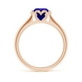 thumbnail image 2 of ANGARA Natural Bezel-Set Round 1.45 ct Tanzanite Floral Engagement Ring in 14K Rose Gold for Women (Size-7mm) | December Birthstone, Anniversary, Jewelry Gift for Women | Natural Tanzanite Ring, 2 of 8