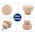 thumbnail image 4 of Pomos de madera para gabinetes Bmgop, 35 mm, redondos, parte superior plana, 10 unidades, 4 of 5