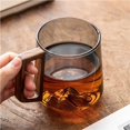 thumbnail image 5 of Glass Single-layer Side Wooden Handle Drinking Cups Household Large-capacity Milk Tea Juice Single-layer Cup, 5 of 6
