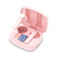 thumbnail image 1 of Auriculares Auriculares compatibles con Bluetooth Auriculares intrauditivos con cancelación de ruido Auriculares con pantalla LED a prueba de sudor Auriculares para acampar Rosa 1 par Monstrate EL005169-03B, 1 of 2