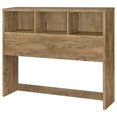thumbnail image 4 of Pemberly Row 49" Wood Queen Bookcase Headboard in Mango Brown, 4 of 8