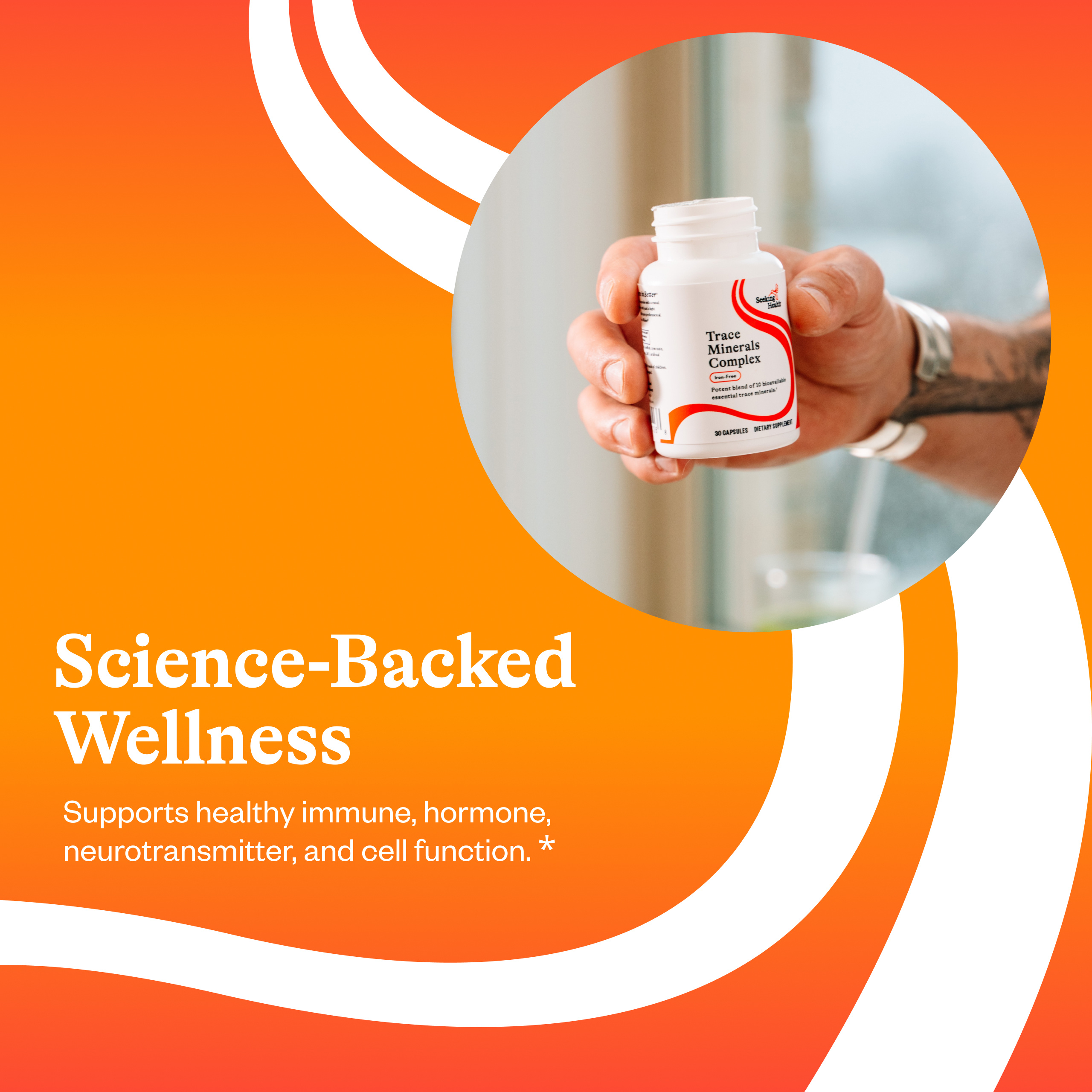 Seeking Health Trace Minerals Complex - Includes 10 Essential Trace Minerals - Mineral Supplement Supports Immune & Nervous System - Iron-Free - 30 Capsules