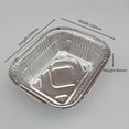 thumbnail image 4 of Rectangle Baking Cake Pans, Recyclable Aluminum Heat Resistant Disposable Loaf Containers for Cooking, Baking, Meal , - 20Pcs_410ml, 4 of 7