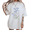 White, variant on UNISHE Botanical Garden Wildflower Print T-Shirt For Women Plus Size Summer Crewneck Top
