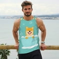 thumbnail image 6 of Pofeuu Dogs Loves Bath Print Men's Workout Tank Tops Sleeveless Muscle Gym Shirt Quick Dry-3X-Large, 6 of 7