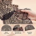 thumbnail image 3 of 3.3 Yards Black Lace Trim 9.8 Inches Floral Eyelash Lace Ribbon with Single Wave Edge Lace Ribbon Edge Trim for Sewing Garment Decoration and DIY Craft, 3 of 6