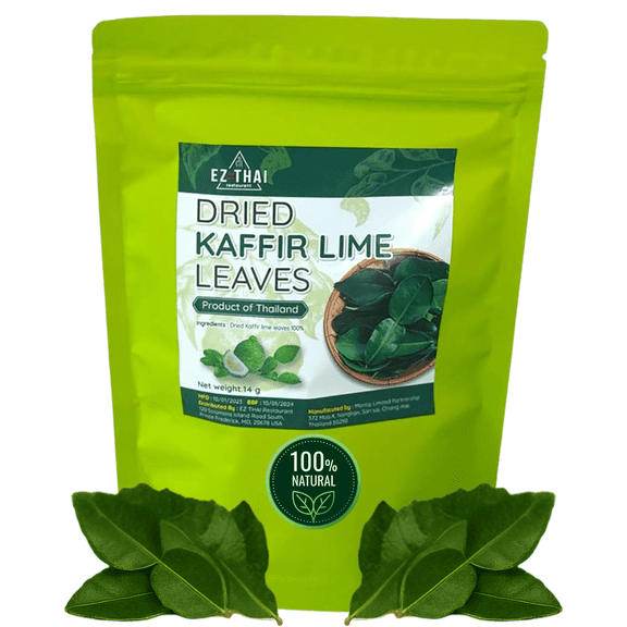 Organic Dried Kaffir Lime Leaves 0.5oz Premium Whole Makrut Lime Leaves for Authentic Thai Curry