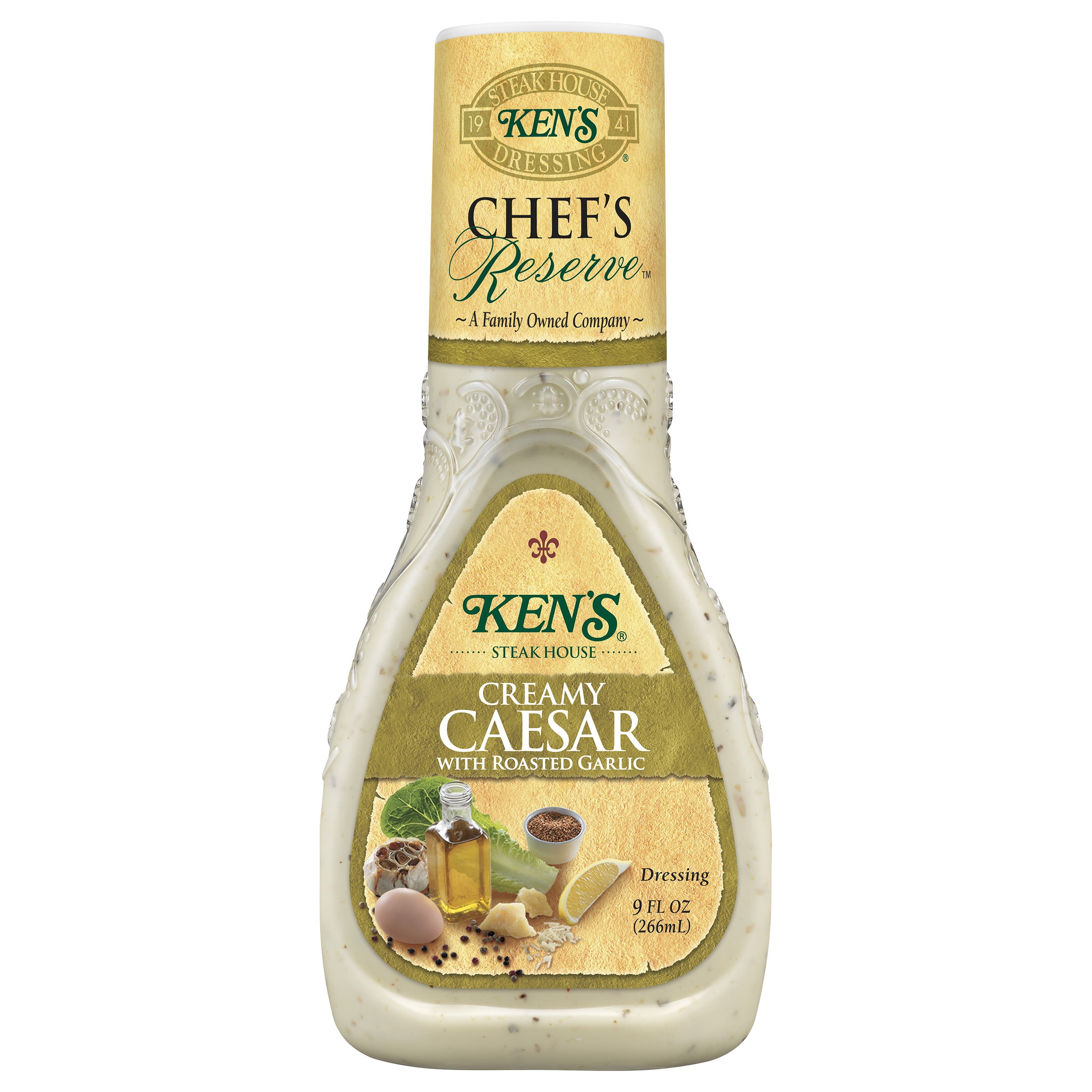 Ken's Steak House, Creamy Caesar Dressing, 9 fl oz, Roasted Garlic - Walmart.com Ken's Steak House, Creamy Caesar Dressing, 9 fl oz, Roasted Garlic - Walmart.com