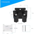 thumbnail image 2 of Dussdote - Juego de 10 clips - Soporte de pared para herramientas - Acero inoxidable - Soporte de pared - Apto para fregonas, escobas, palas y herramientas - Negro, 2 of 7