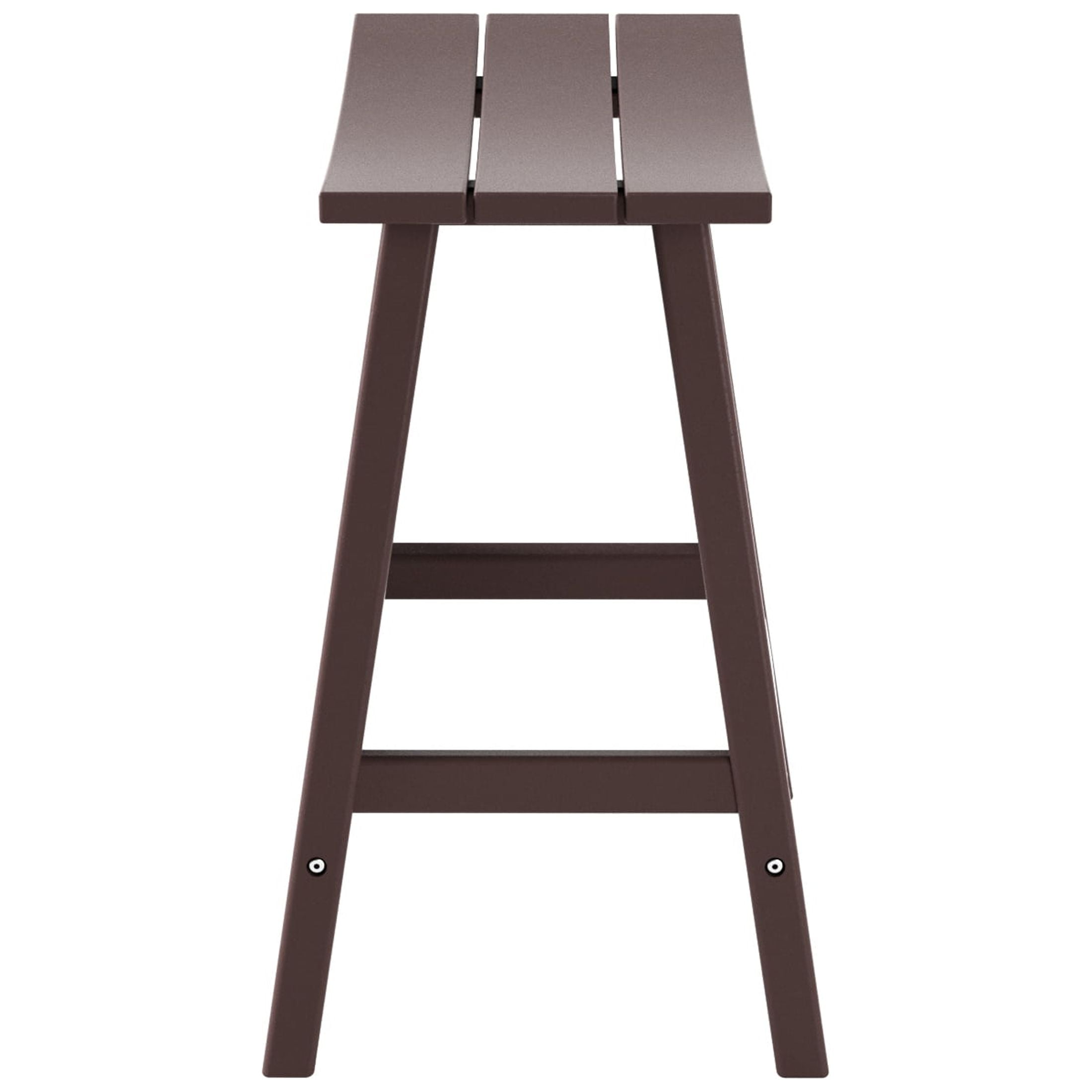 GARDEN 24" Inches Adirondack Plastic Outdoor Bar Stools (Set of 2), Dark Brown