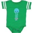 thumbnail image 3 of Inktastic Blue Jellyfish, Cute Jellyfish With Pink Ribbons Girls Baby Bodysuit, 3 of 5