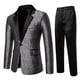 thumbnail image 2 of RKSTN Tuxedo Suits for Men 2PC Lapel Single Breasted Button Printed Dress Suit Sets Men's Turndown Regular Fits Floral Print Blazers and Pant 2 Piece Set Wedding Business Performance Prom Dress Set, 2 of 9
