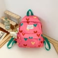 thumbnail image 2 of URSOFINE Heart Print Backpack Cute Casual Bag with Plush Charm, 2 of 7