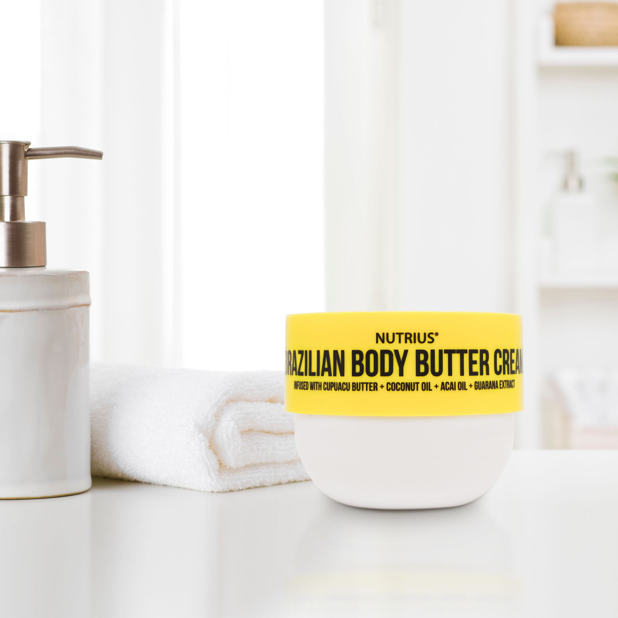 Nutrius Brazilian Body Butter Cream, 6 fl oz