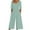 Light Blue, variant on BXINGOHAI Womens Dressy Jumpsuits Casual One Piece Outfit Button Shorts Sleeve Wrap Drawstring Waist Wide Leg Long Pants Romper Black,L
