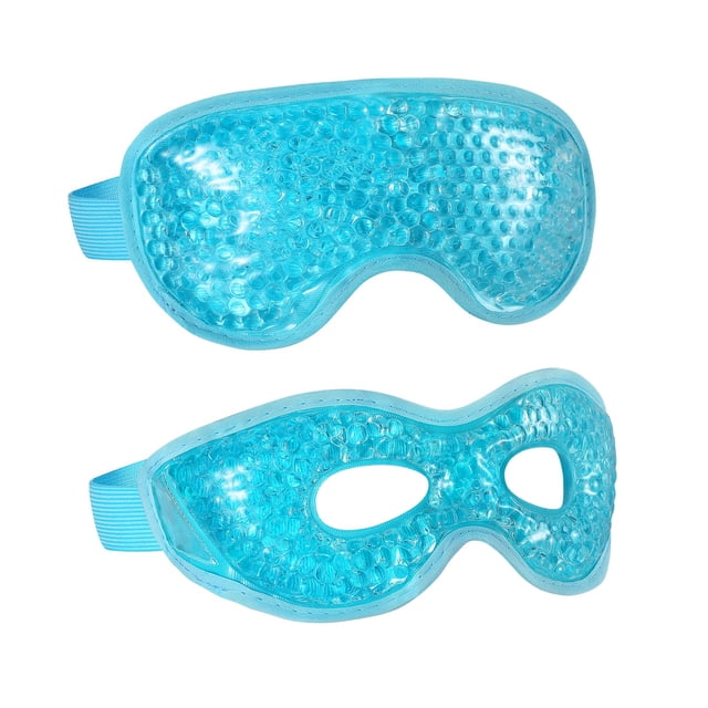 Mascarilla de ojos en gel CONSGIJI, terapia de frío y calor para hinchazón, color azul