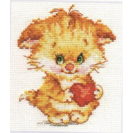 UPC: 4610009341699 | Cross-Stitch Kit There are no Words to Tell About my Love… 0-98 Cat Needlework Orange Alisa