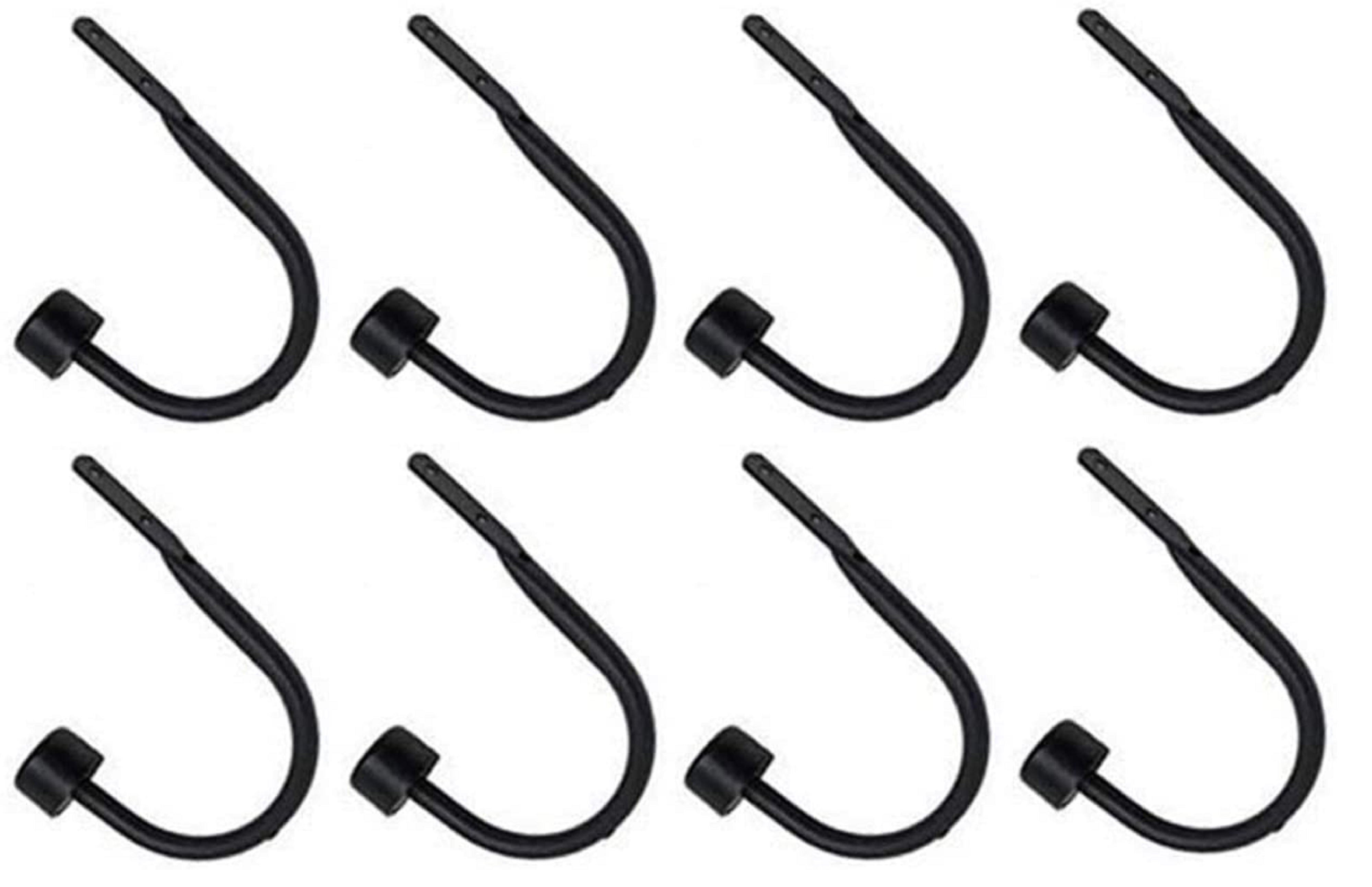 TEJATAN Curtain Holdbacks Pair for Draperies Black (Curtain