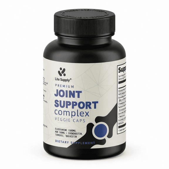 Lite Supply Advanced Joint Support Complex - 120 Vegetable Capsules - Fast-Acting Formula - Non-GMO, Gluten Free, Dairy Free - 40 Servings
