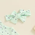 thumbnail image 5 of vdgthytj Baby Clothes Girl Newborn Infant Summer Outfit Floral Printed Ruffle Camisole and Shorts with Headband Set, 5 of 7