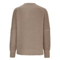 thumbnail image 4 of HAiming Women Oversized Knit Sweater Solid Long Sleeve Turtleneck Pullover Tops Fall Winter Casual Jumper Blouses, 4 of 6
