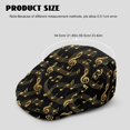 thumbnail image 4 of FUIALDOLG Glittery Musical Notes Pattern Polyester Beret Hat with Lightweight, Adjustable All-Match Flat Cap for Outdoor Picnic Walking, 4 of 4