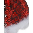 thumbnail image 6 of Christmas Lingerie Corset Top Christmas Outfits for Women Lingerie Satin Santa Costume Red Furry Lace Boned Bustier Top, 6 of 9