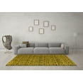 thumbnail image 3 of Ahgly Company Machine Washable Indoor Rectangle Abstract Yellow Modern Area Rugs, 8' x 12', 3 of 4