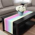 thumbnail image 4 of Teal Pink Ombre Table Runner 70 Inches Long, Modern Abstract Art Aesthetics Kitchen Coffee Dining Table Decoration for Home Party Birthday Wedding Home Decor 13x70 Inches, 4 of 8