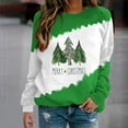 thumbnail image 2 of IROINNID Christmas Sweatshirts for Women Winter Christmas Printed Crewneck Pullover Loose Fit Casual Sweatshirt Tops,Green, 2 of 4