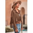 thumbnail image 3 of Chaqueta Corta de Gamuza Sintética con Flecos PRETTYGARDEN 2025, 3 of 9