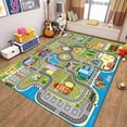 thumbnail image 1 of Alfombra de juego para niños, antideslizante, para conducir coches de juguete, para ciudad, para niños, niñas, educativa, con temática de tráfico, para sala de juegos, 1 of 5