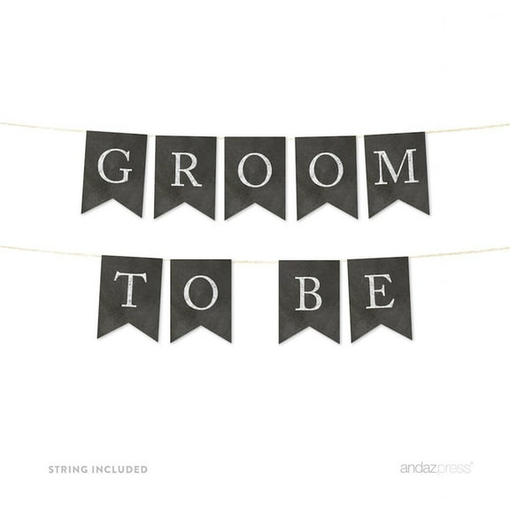 Groom To Be Vintage Chalkboard Wedding Pennant Party Banner