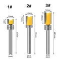thumbnail image 4 of 1PC Woodworking Bearing Trimmer 6mm Handle Alloy Straight Edge Milling Cutter Computer Engraving Machine Slotting Tool, 4 of 7