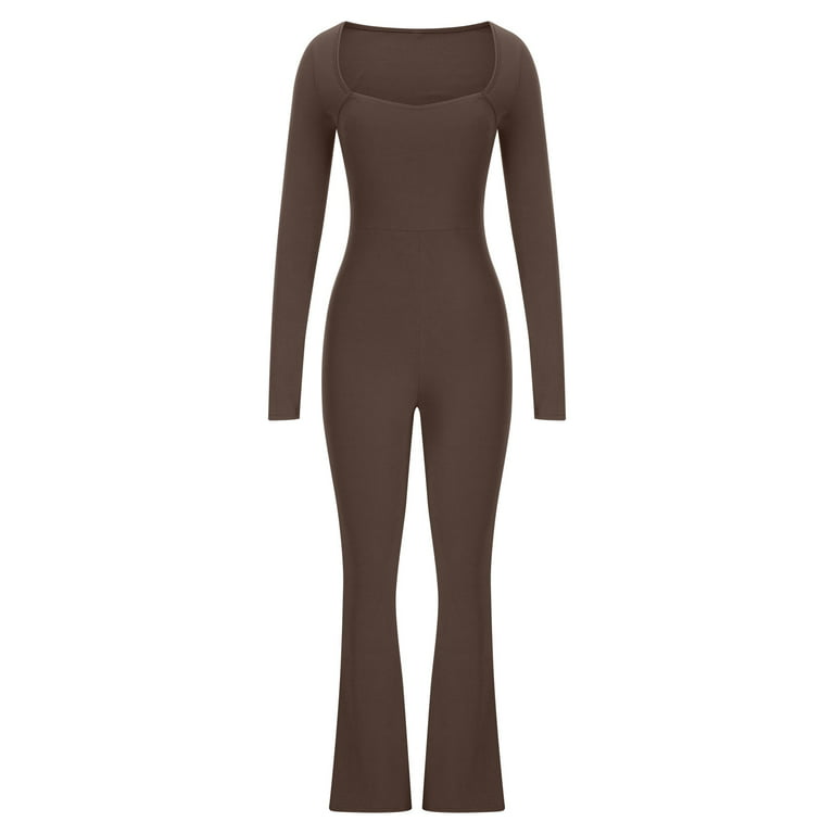 Women's Long Sleeve Square Neck Bodysuit Shapewear — Wairby