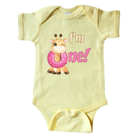 

Inktastic I m One Giraffe Gift Baby Boy or Baby Girl Bodysuit