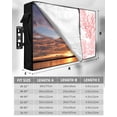 thumbnail image 7 of Outdoor TV Cover 60 to 65 Inch Weatherproof, Coastal Nautical Waterproof TV Screen Protector for Outside Decor with Zipper and Pocket 58"L x 37"H , Starfish Shell Coral Conch Pattern Pink, 7 of 7