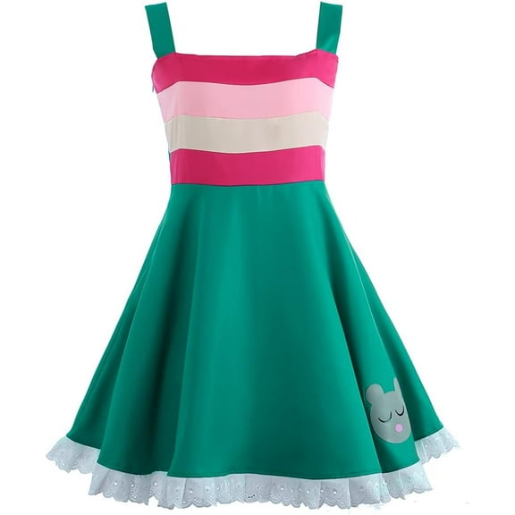 Women Girls Princess Star Butterfly Dress Mini Strap Dress