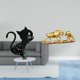 thumbnail image 2 of Reloj de pared con forma de gato, bonito reloj de pared para guardería, sala de juegos, interior, escritorio, estatua de lucha, figurita, adornos, est, 2 of 8