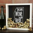 thumbnail image 4 of TORCHED Mississippi Drink Wine Cork Shadow Box 14"x14"x5" | Wall Mount Decor Art | Gray, 4 of 8